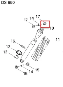Can-Am DS 650 első gátló felső felújító