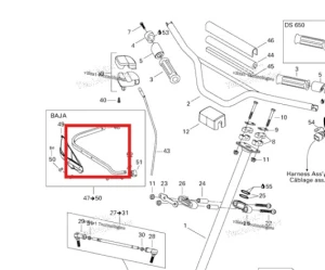 Can Am DS 650 kézvédő merevítő fém (OEM)
