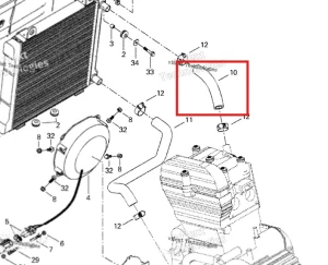 Can-Am DS 650 Vízcső (OEM)