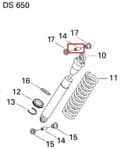 Can-Am DS650 első gátló felső felújító