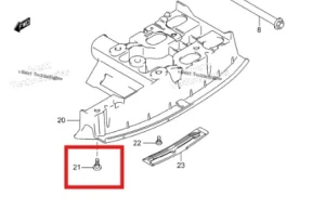 Hátsó gyári lánckerékvédő felfogató csavar (OEM)