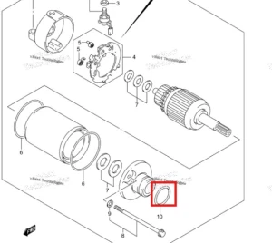Önindítóba gumigyűrű (OEM) LT-Z 400