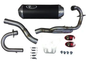 TK Turbo Kit Teljes Kipufogórendszer Leömlővel E-minősítéssel Yamaha YFM 660R-hez